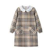 Coco Blanc Blue Plaid A-Line Dress