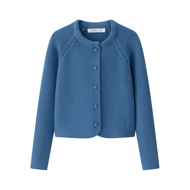 Coco Blanc Blue Cropped Cardigan