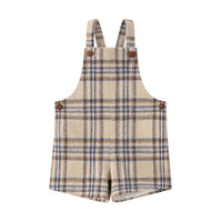 Coco Blanc Blue Plaid Overalls