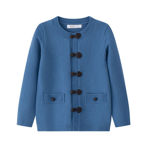 Coco Blanc Blue Toggle Cardigan