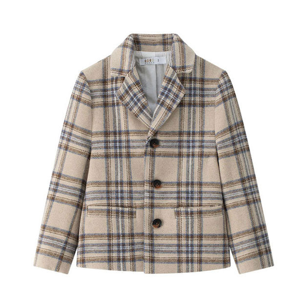 Coco Blanc Blue Plaid Blazer
