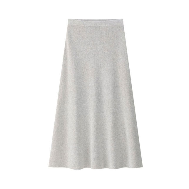 Coco Blanc Marled Grey Knit Skirt