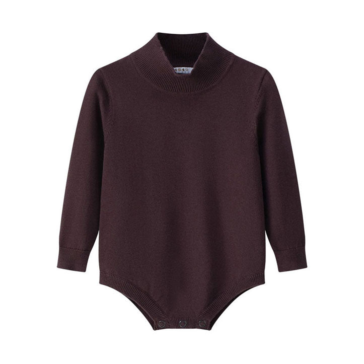 Coco Blanc Burgundy Knit Mockneck