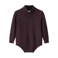 Coco Blanc Burgundy Knit Mockneck