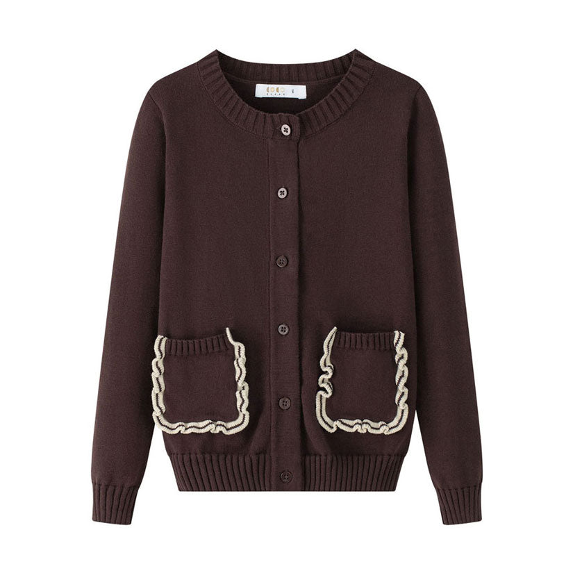 Coco Blanc Burgundy Cardigan