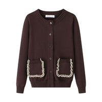 Coco Blanc Burgundy Cardigan