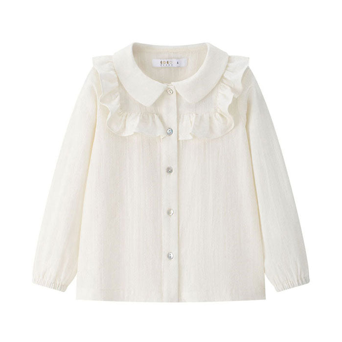 Coco Blanc Cream Ruffle Blouse