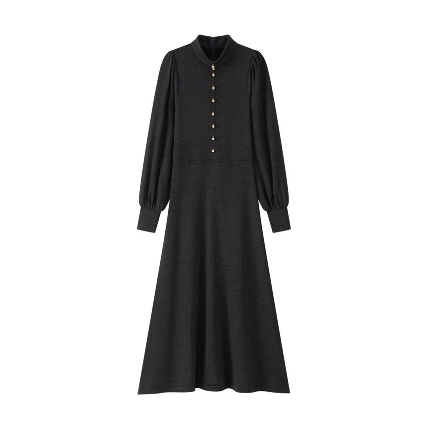 Coco Blanc Black Mockneck Robe