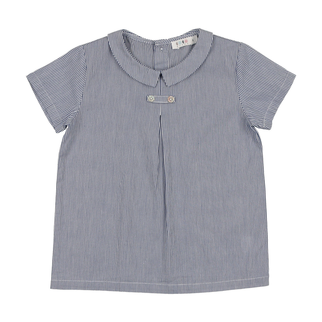 Coco Blanc Peter Pan Style Striped Shirt