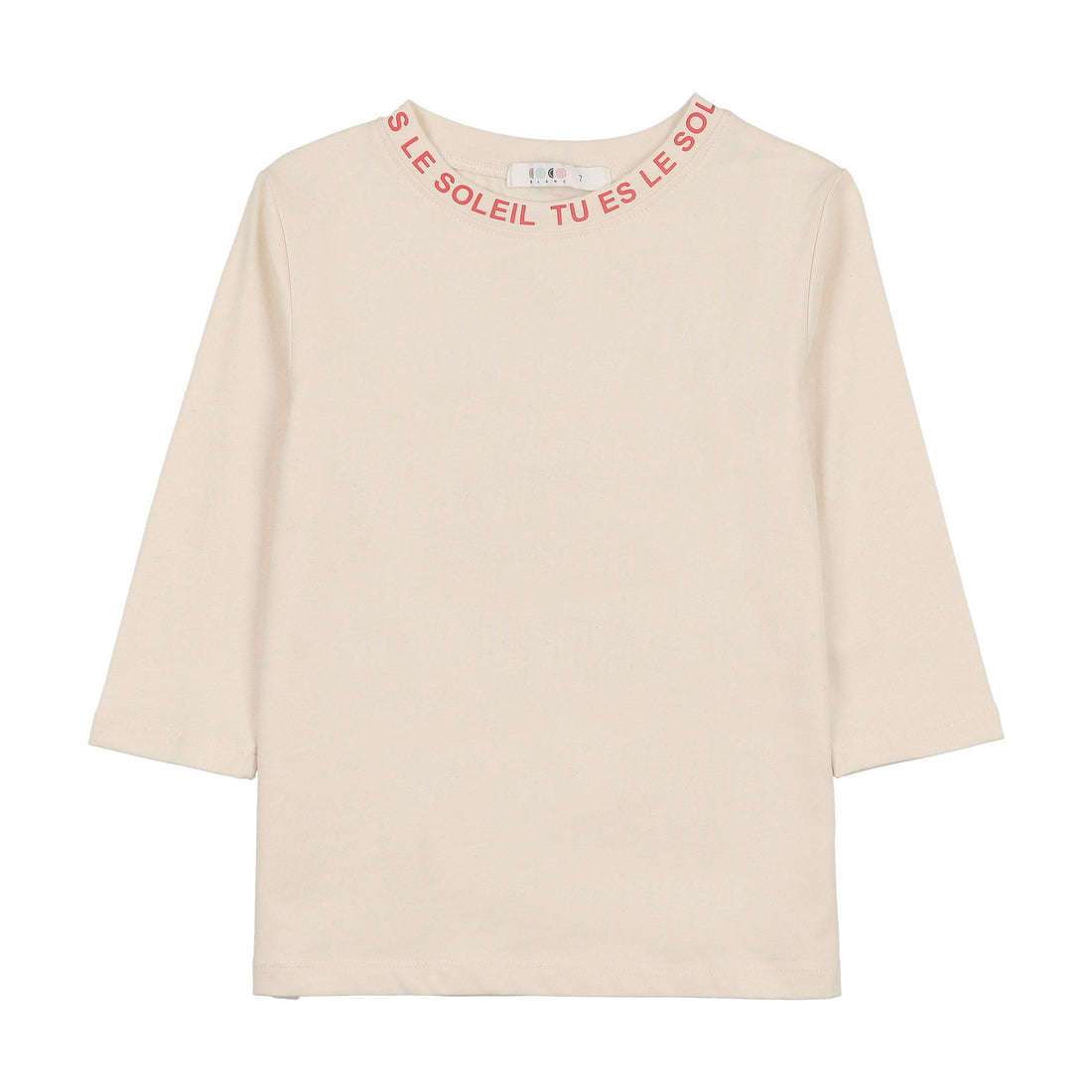 Coco Blanc Cream W/ Red Crew Neck Tee