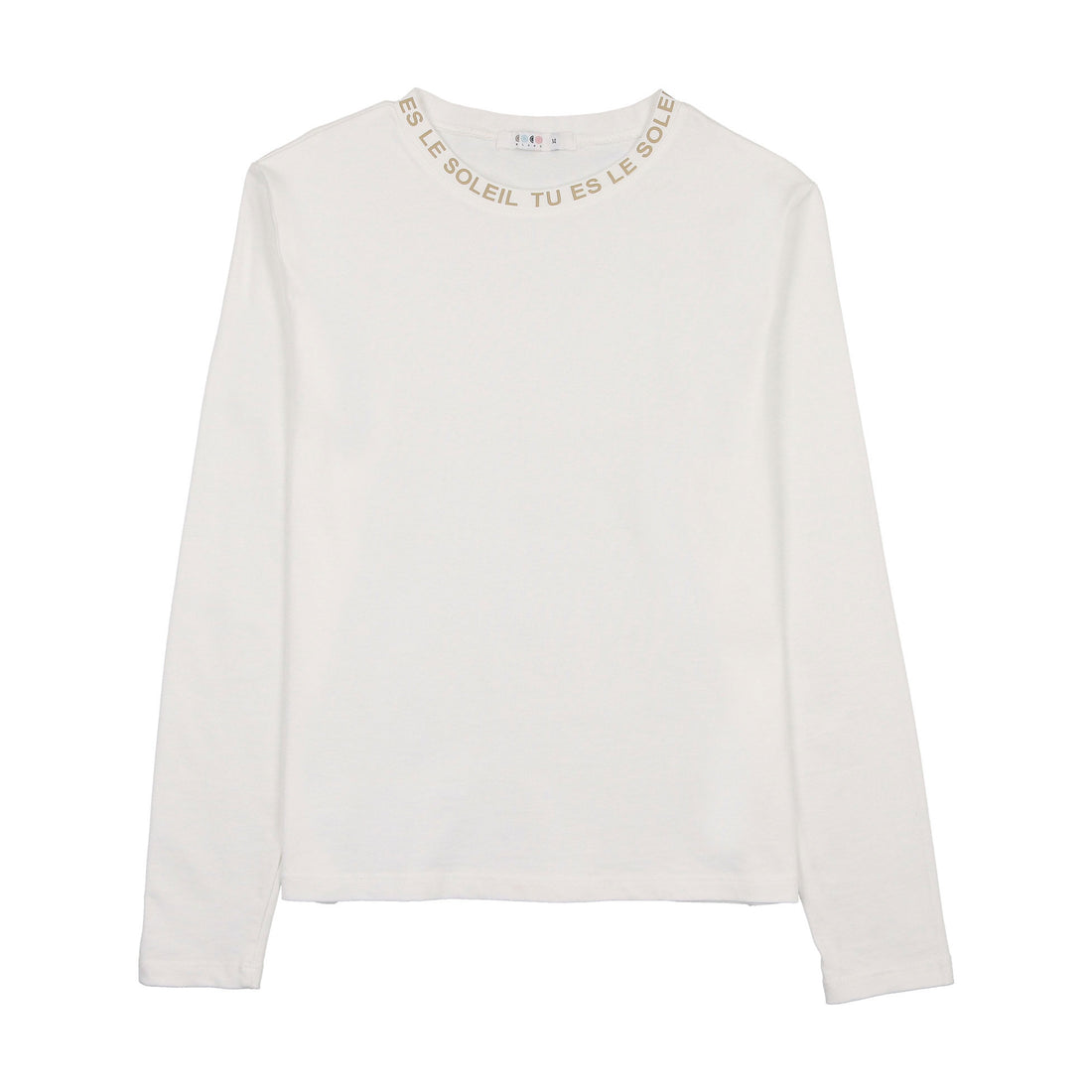 Coco Blanc White W/ Tan Crew Neck