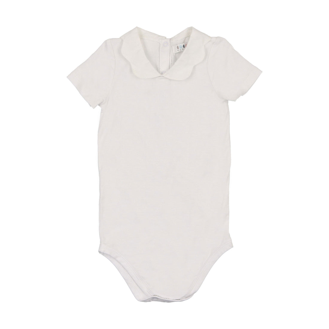 Coco Blanc White Scalloped Peter Pan Onesie