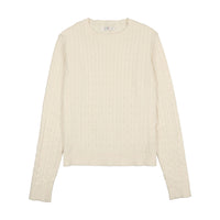 Coco Blanc Cream Cabled Sweater