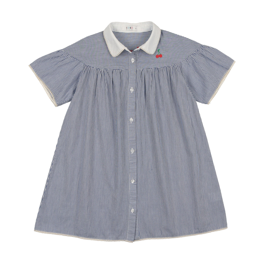 Coco Blanc Navy Striped Dress