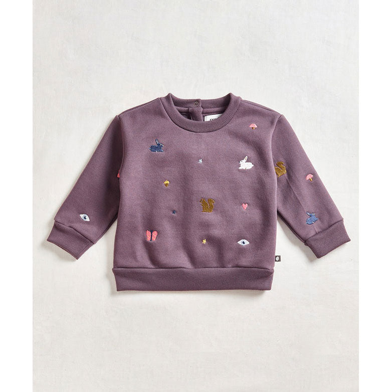 Oeuf Raisin Embroidered Sweatshirt