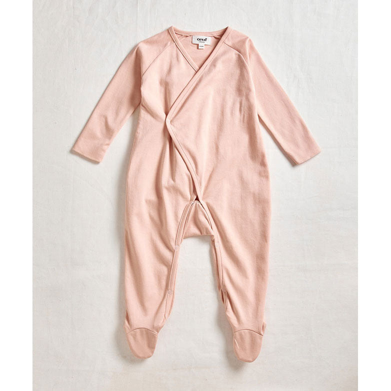 Oeuf Silver Peony Kimono Footie