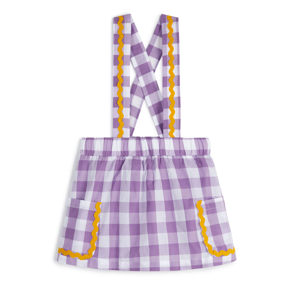 Wolf and Rita  Vichy Lilac Suspender Celina Skirt