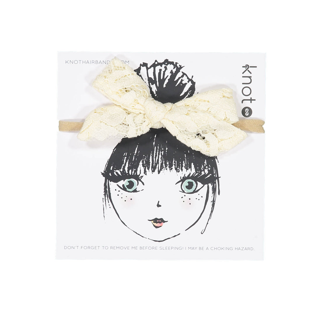 Knot Hairbands  Cream Chantilly Bow Band