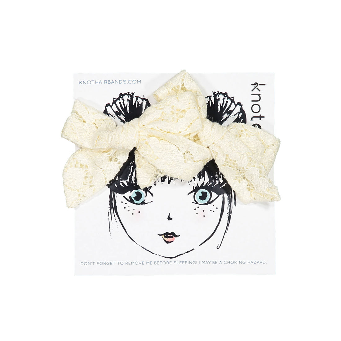 Knot Hairbands  Cream Chantilly Bow Set