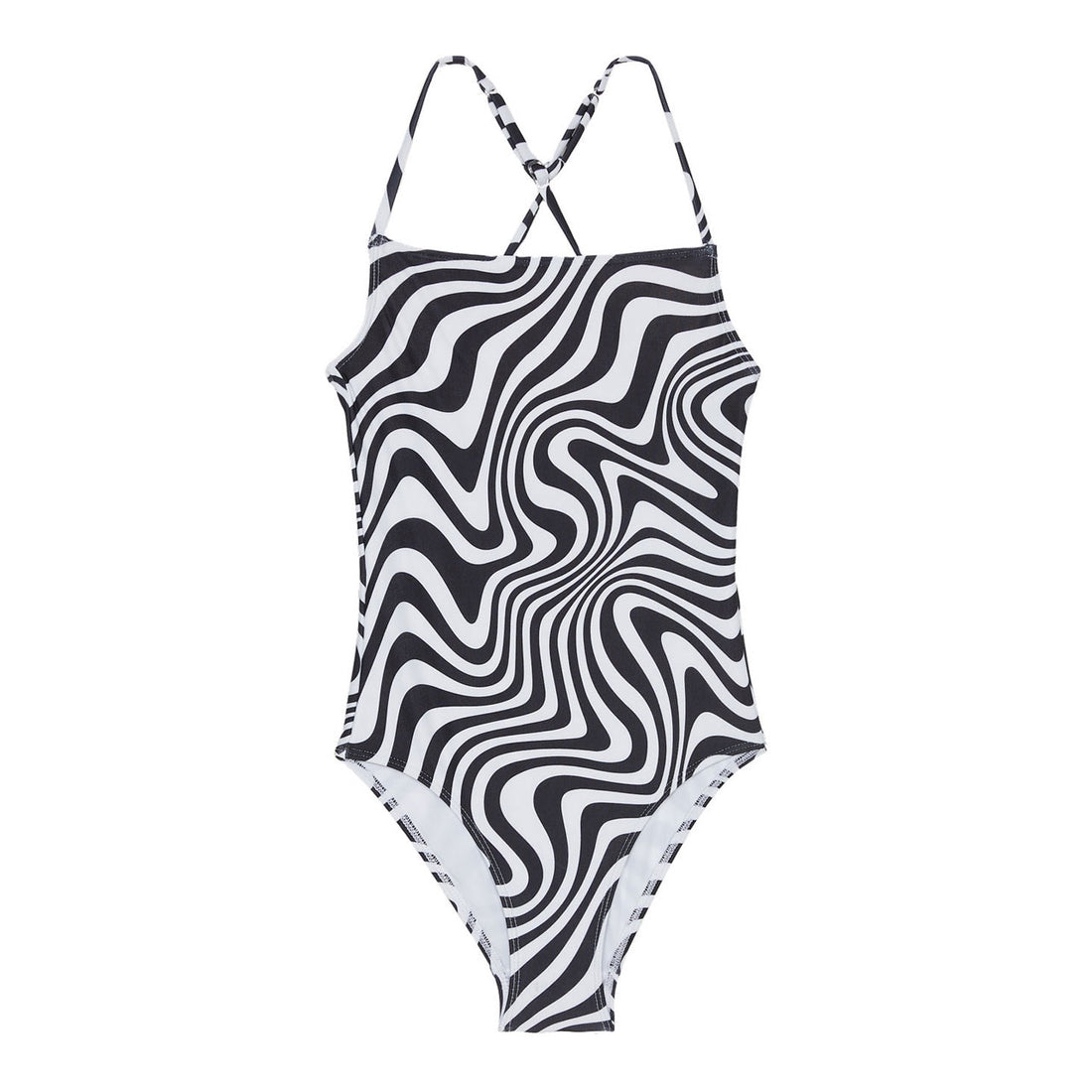 Finger In The Nose  Off White Optic Stripes Coco Swimsuit