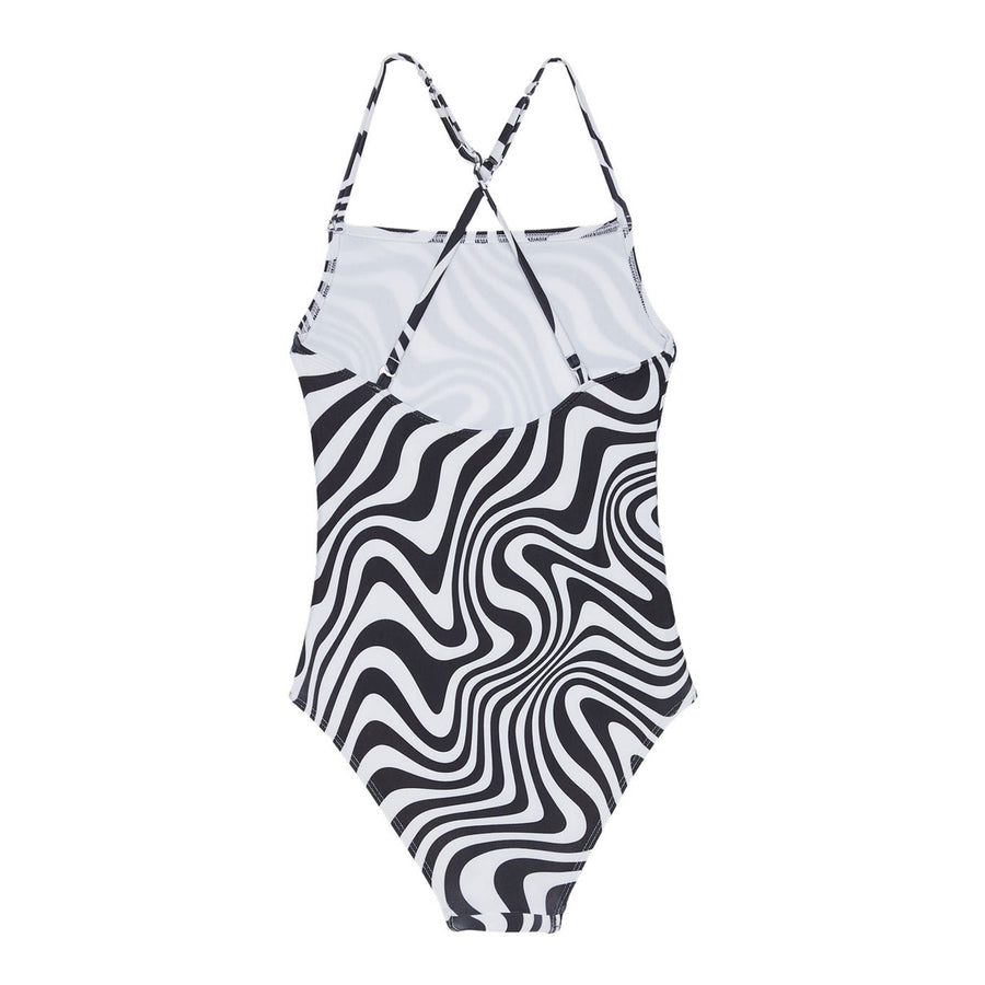 Finger In The Nose  Off White Optic Stripes Coco Swimsuit