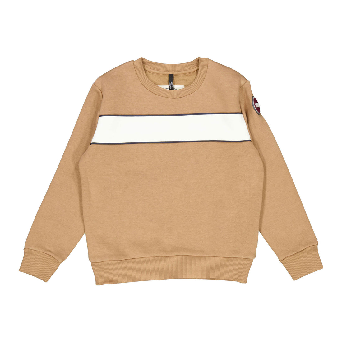 Colmar Taupe Striped  Crewneck Sweatshirt