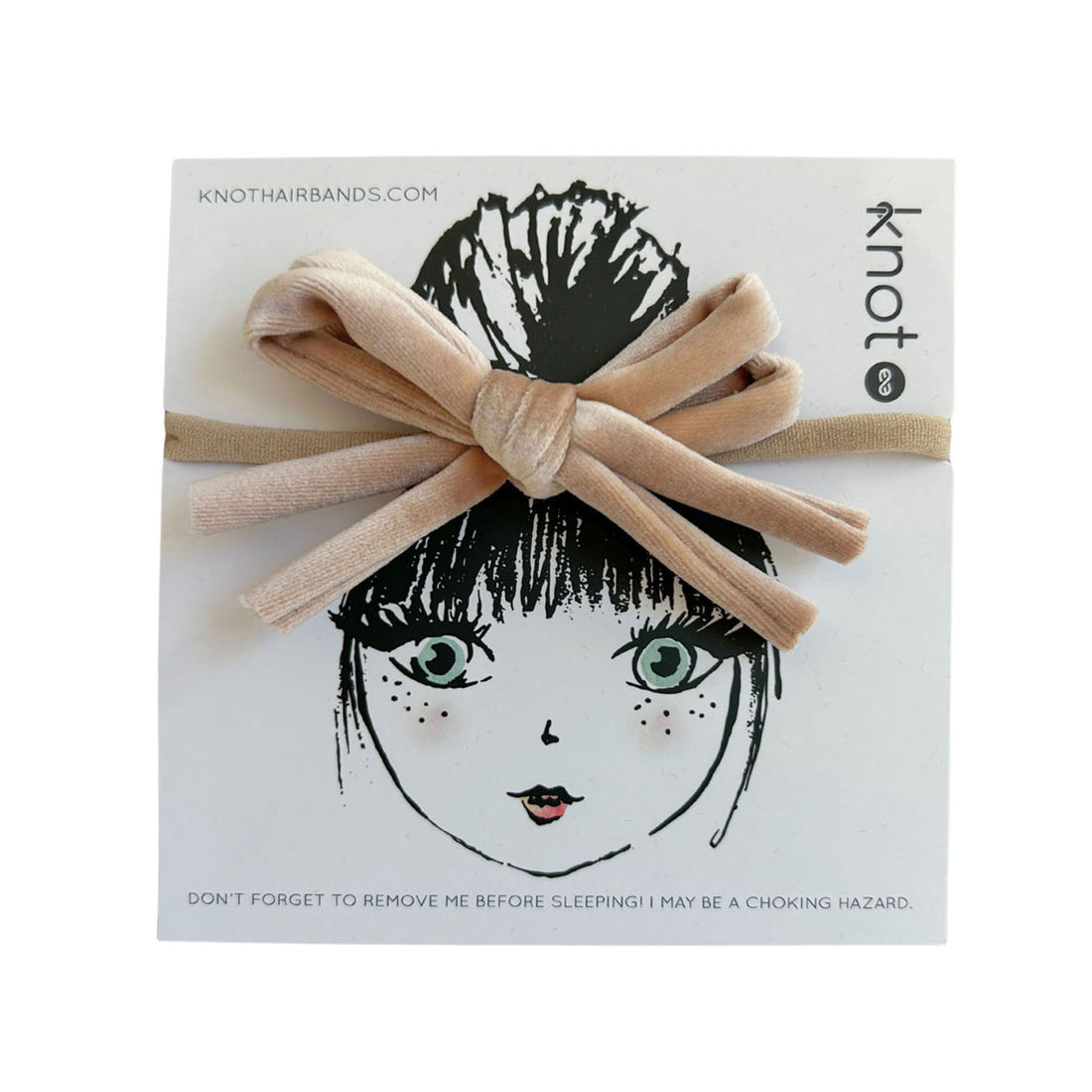 Knot Hairbands  Blush Corded Mini Bow Band