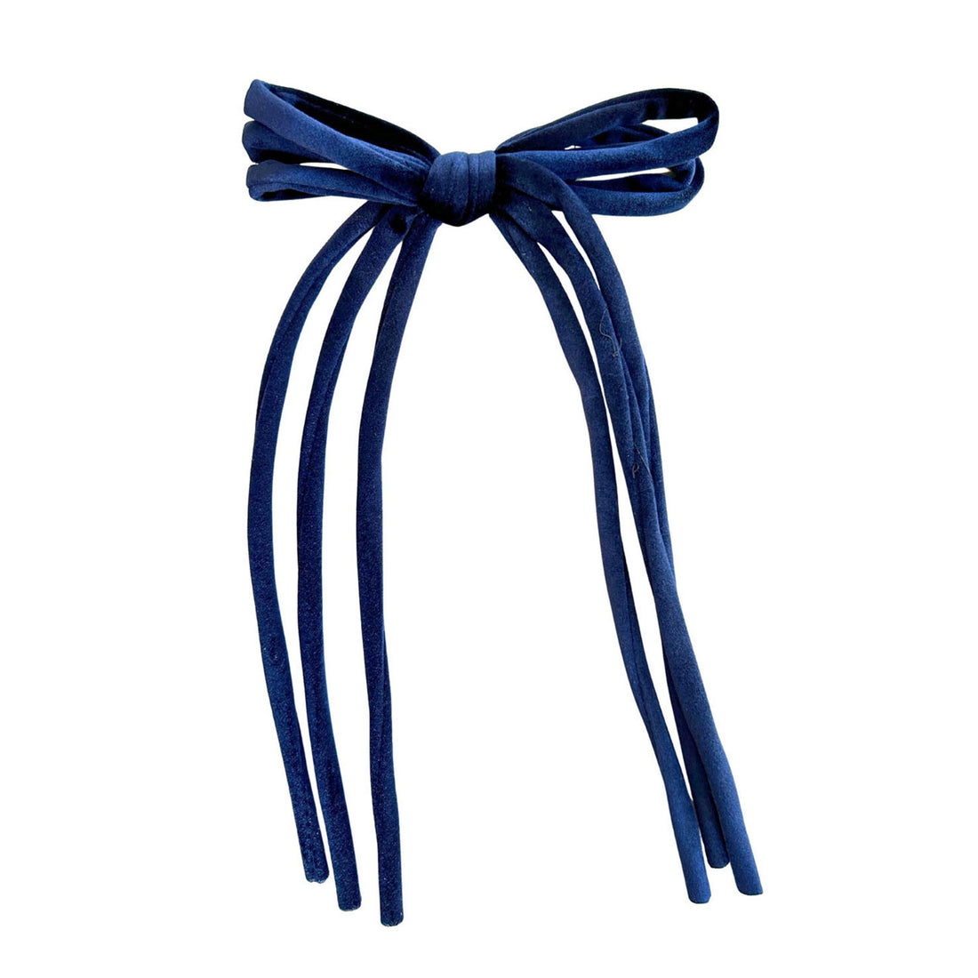 Knot Hairbands  Navy Corded Bow Clip