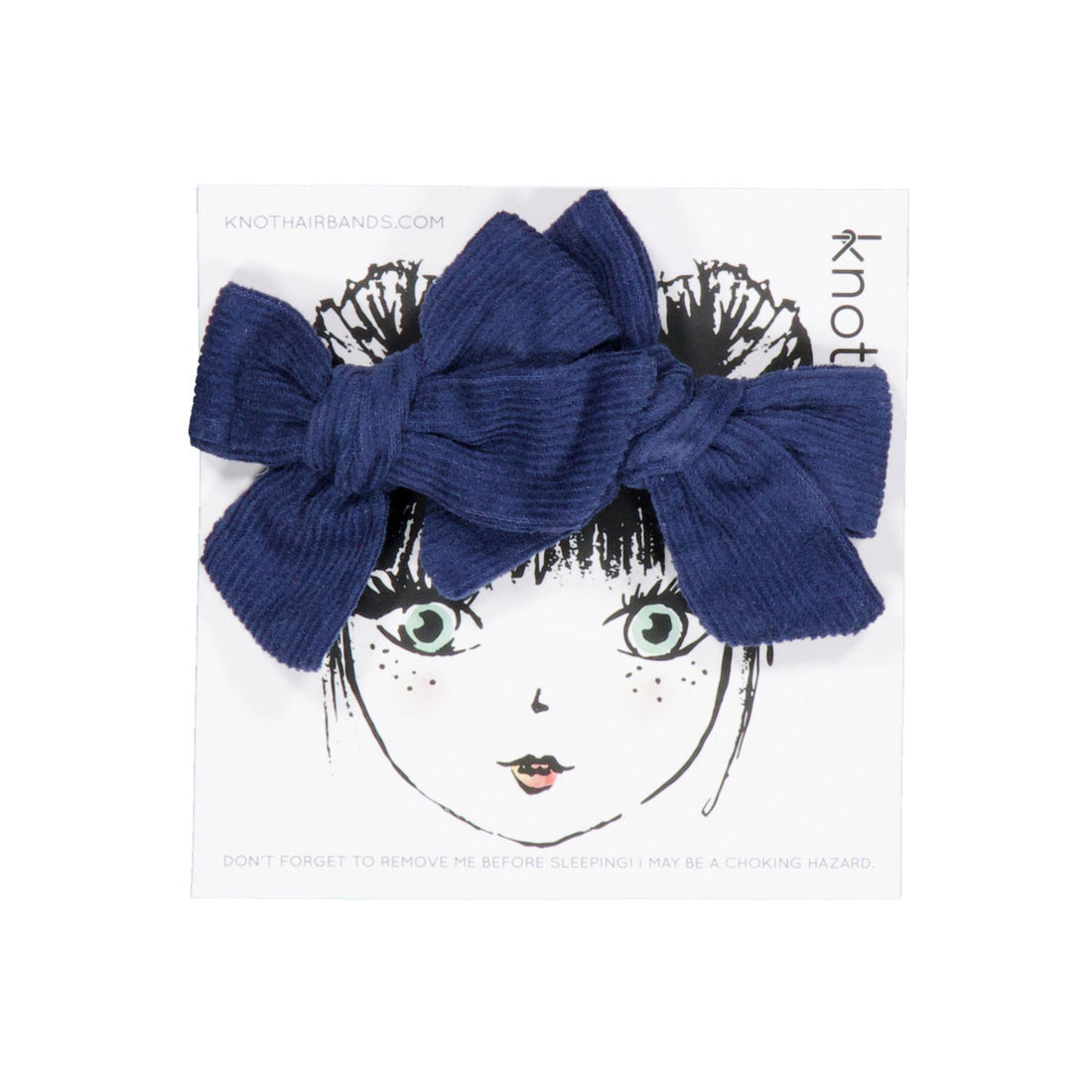 Knot Hairbands Blue Jay Corduroy Mini Bow Set