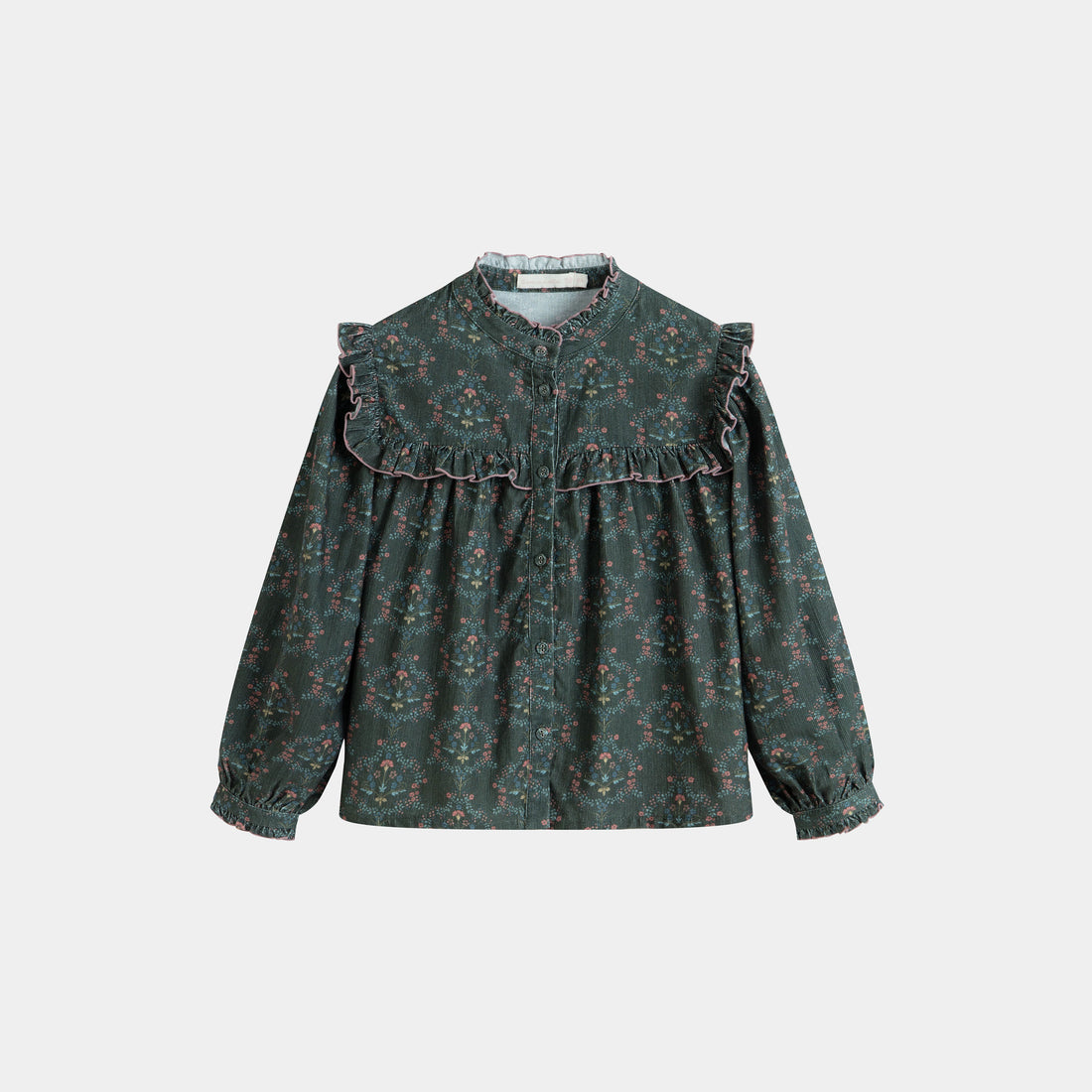 Cera Una Volta Green Art Nouveau Isabella Shirt