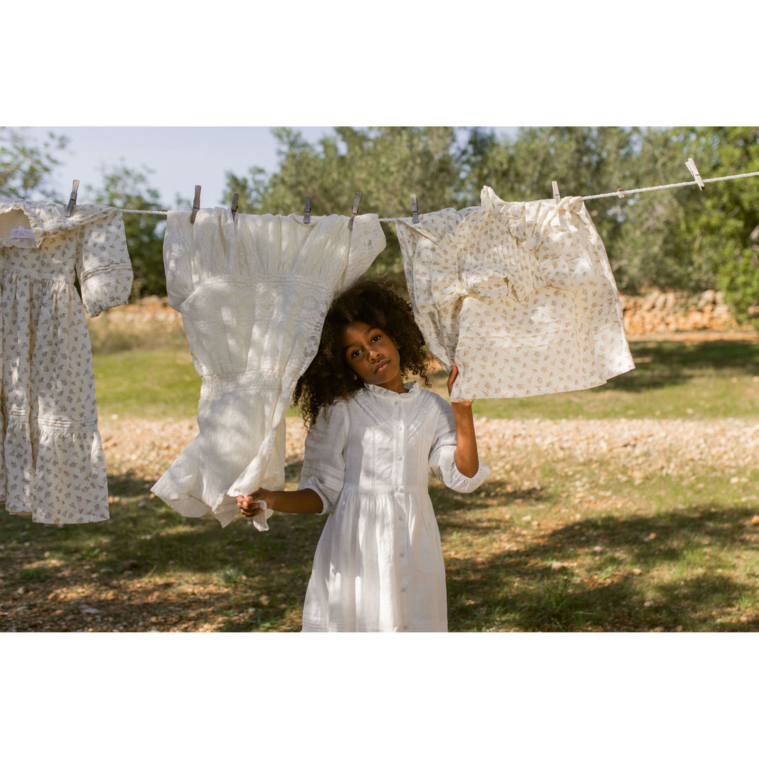 Cera Una Volta White Madelaine Dress