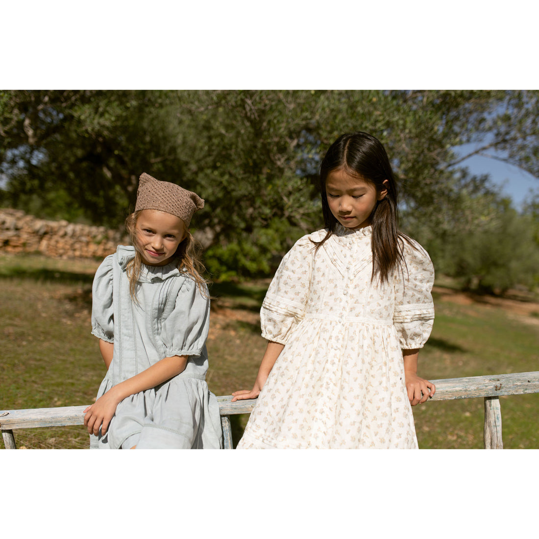 Cera Una Volta Cream Flower Madelaine Dress