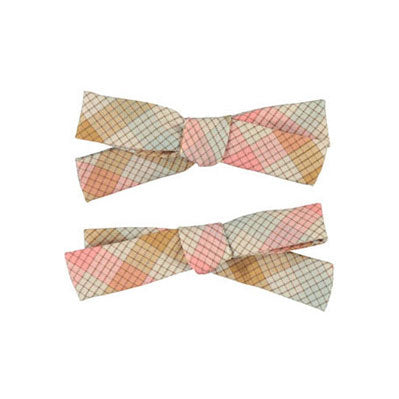 Bebe Organic Sweet Checks Camille Pigtail Set