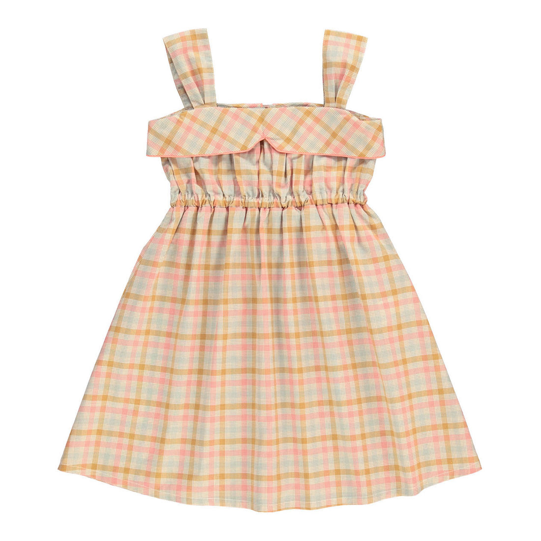 Bebe Organic Sweet Checks Camille Strap Dress