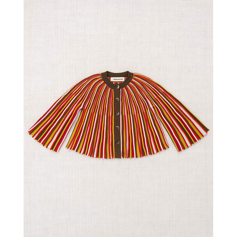 Misha and Puff  Red Flame Candy Stripe Accordion Cardigan