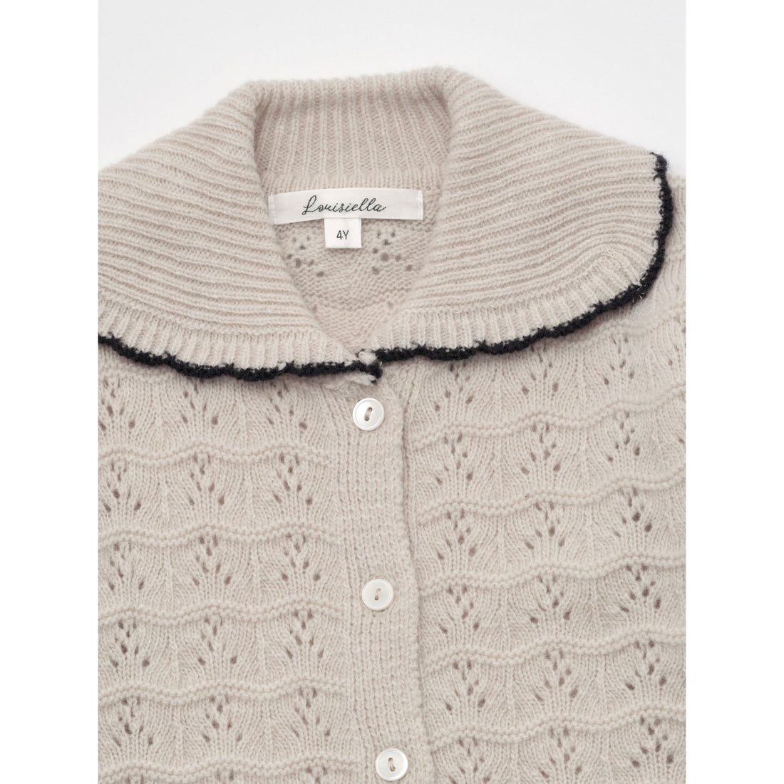 Louisiella Light Beige Bretta Knit Cardigan