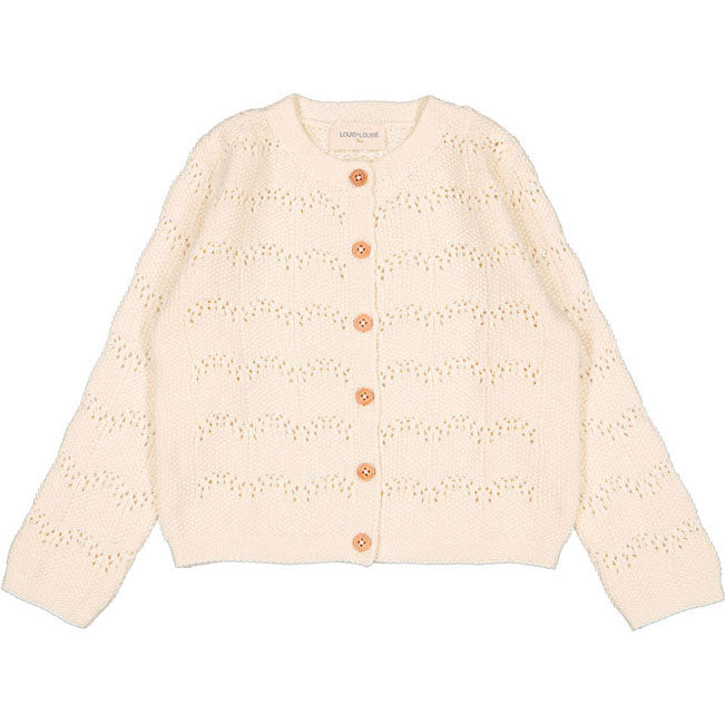 Louis Louise Cream Knitted Mayo Cardigan