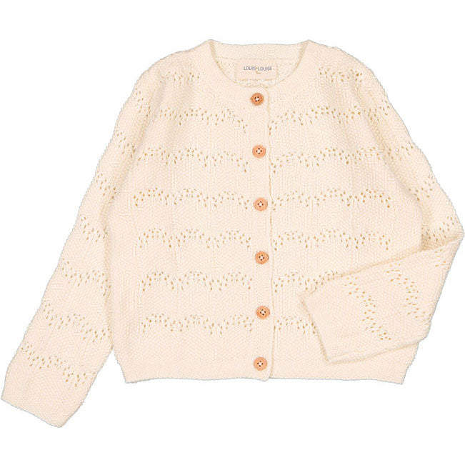 Louis Louise Cream Knitted Mayo Cardigan