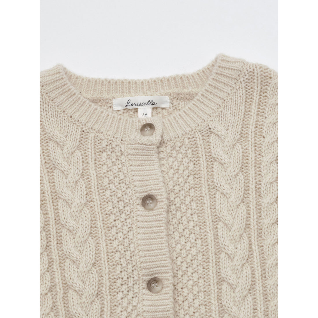 Louisiella Light Beige Melodien Knit Cardigan