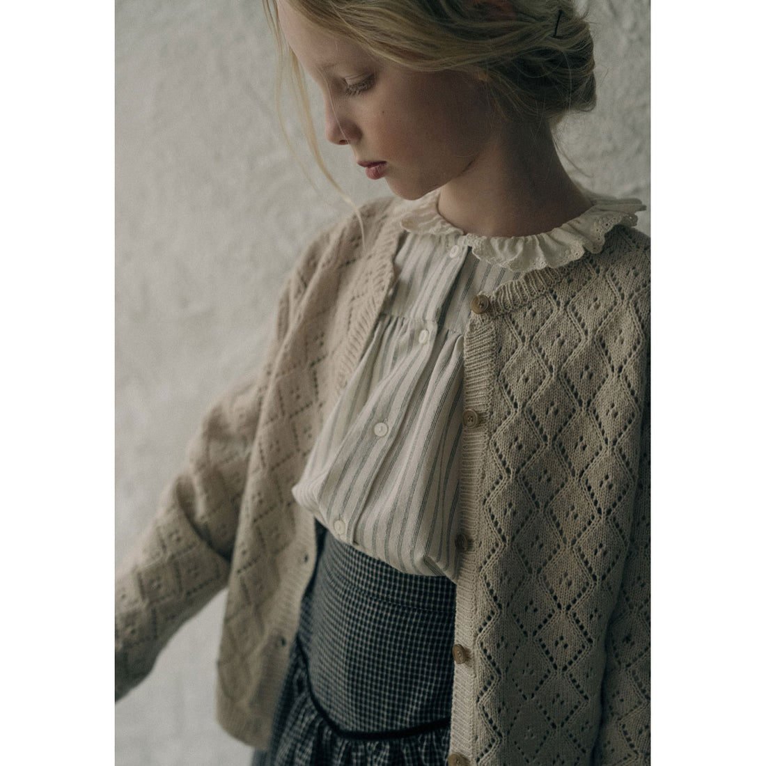 Louisiella Beige Perry Knit Cardigan