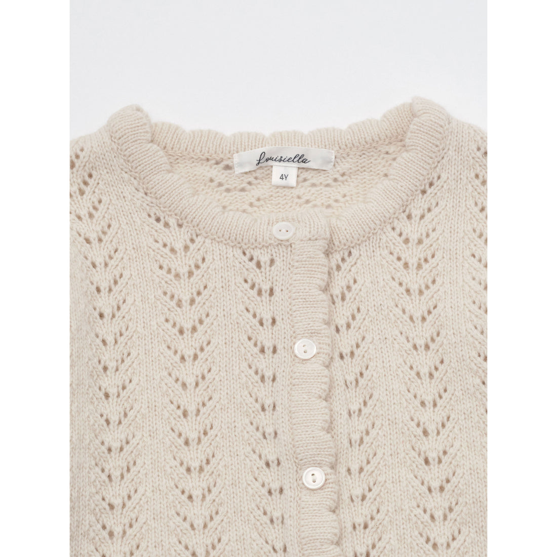 Louisiella Cream Beige Rustina Knit Cardigan
