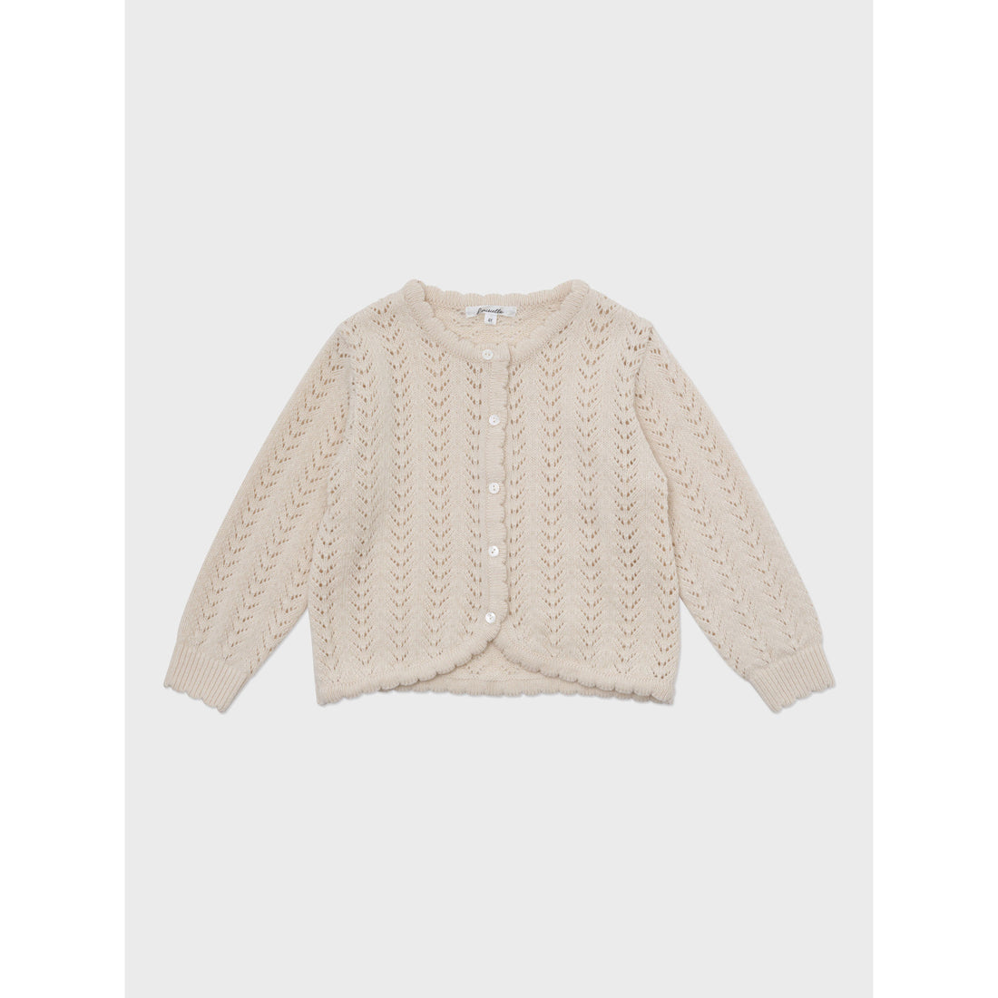 Louisiella Cream Beige Rustina Knit Cardigan
