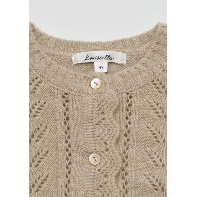 Louisiella Beige Abbie Knit Cardigan