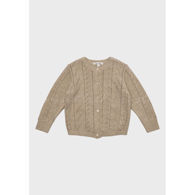 Louisiella Beige Baby Abbie Knit Cardigan
