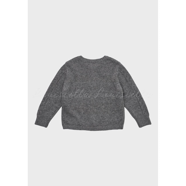 Louisiella Gray Abbie Knit Cardigan