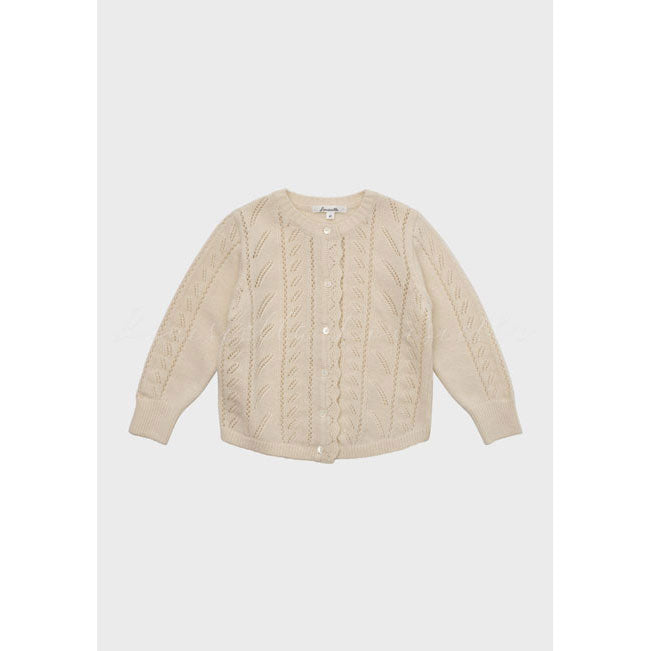 Louisiella Ivory Baby Abbie Knit Cardigan