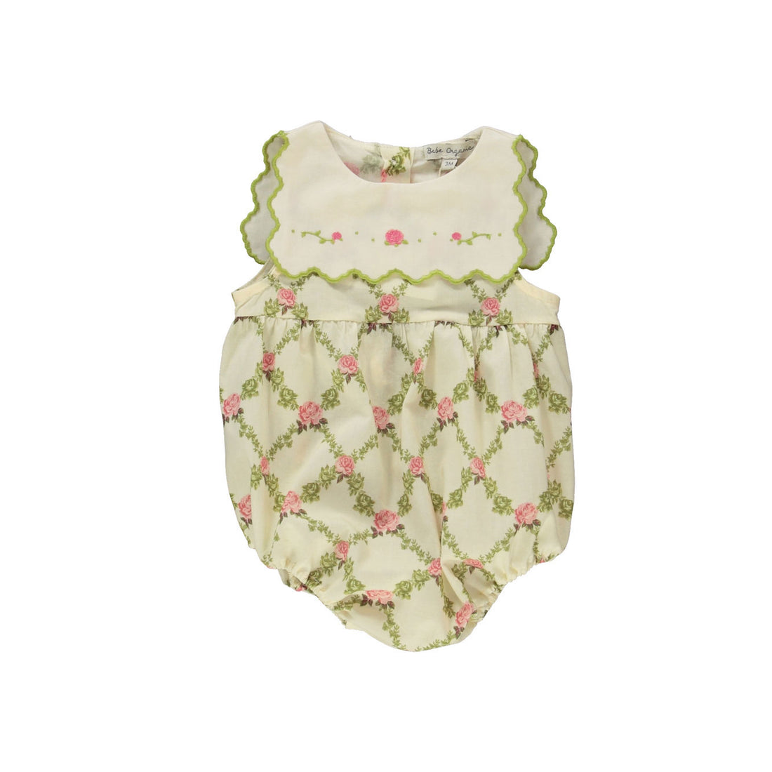 Bebe Organic Nostalgia Rose Charlotte Romper