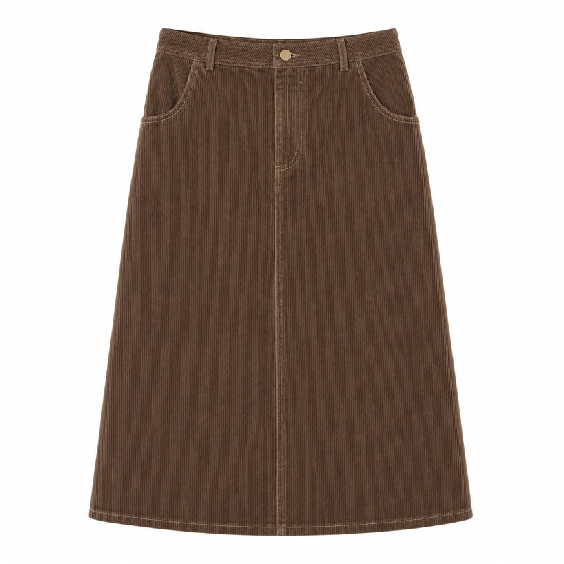 Clubhouse Brown Suede Skirt