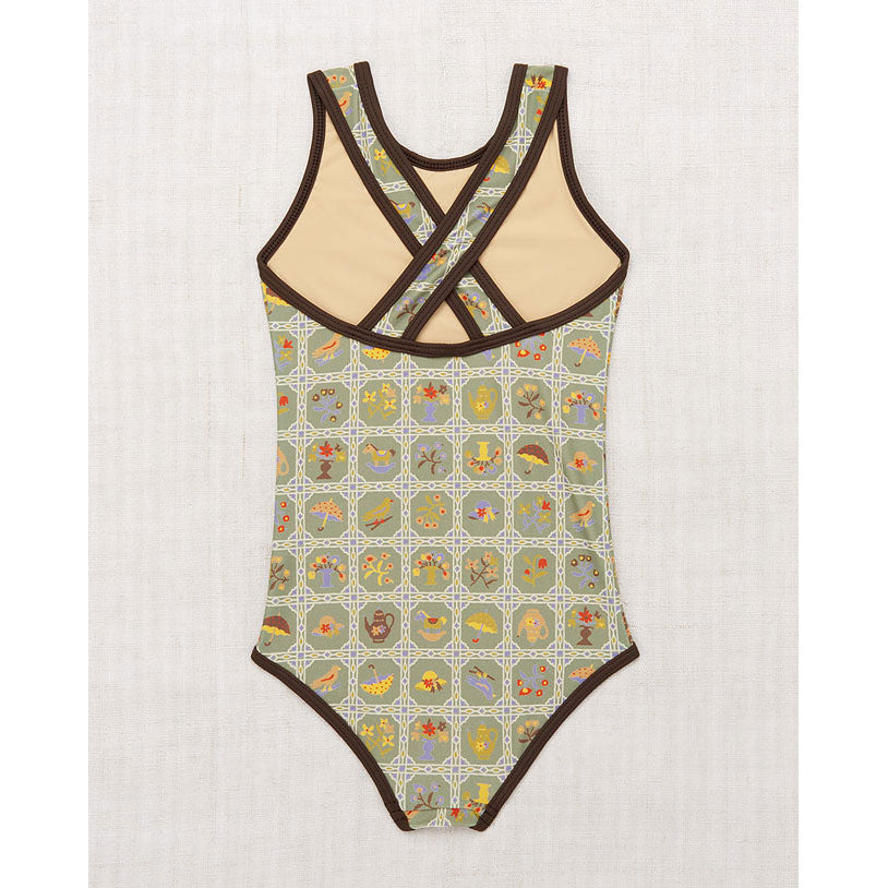 Misha and Puff Vert Trellis Classic Swimsuit