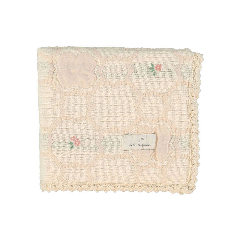 Bebe Organic Vintage Wallpaper Floral Cleo Blanket